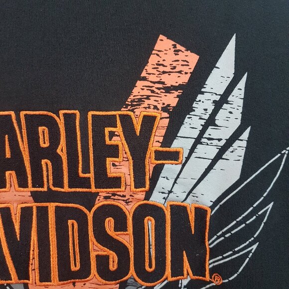 Vintage Harley-Davidson Hoodie Youth Large Y/L 12/14 Embroidered Unisex Boy Girl - Picture 10 of 14